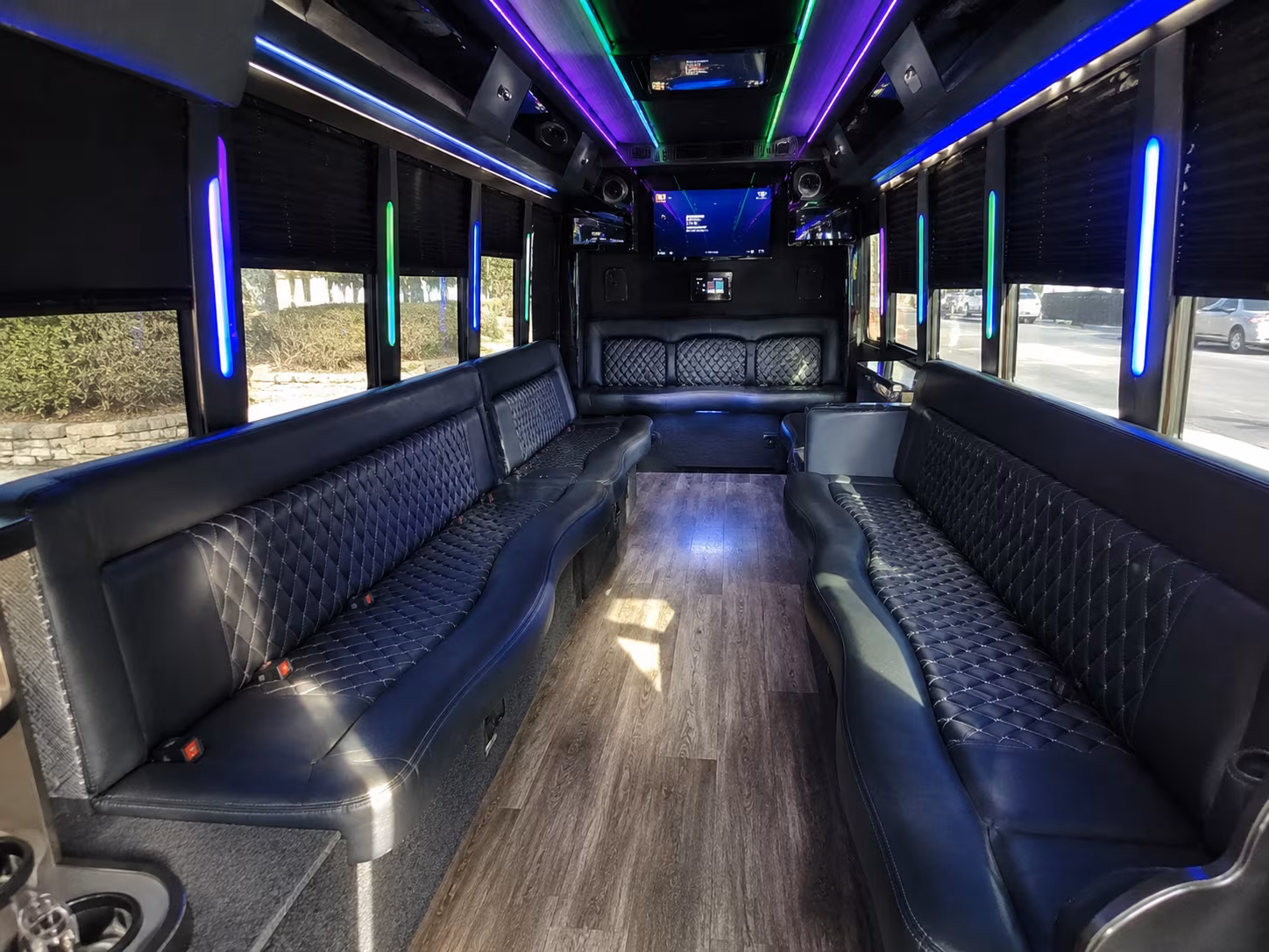 gilbert 15 passenger party bus interior