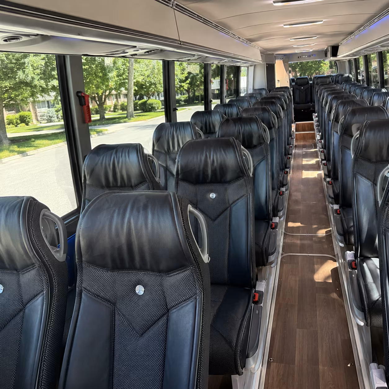 gilbert 40 passenger charter bus inside