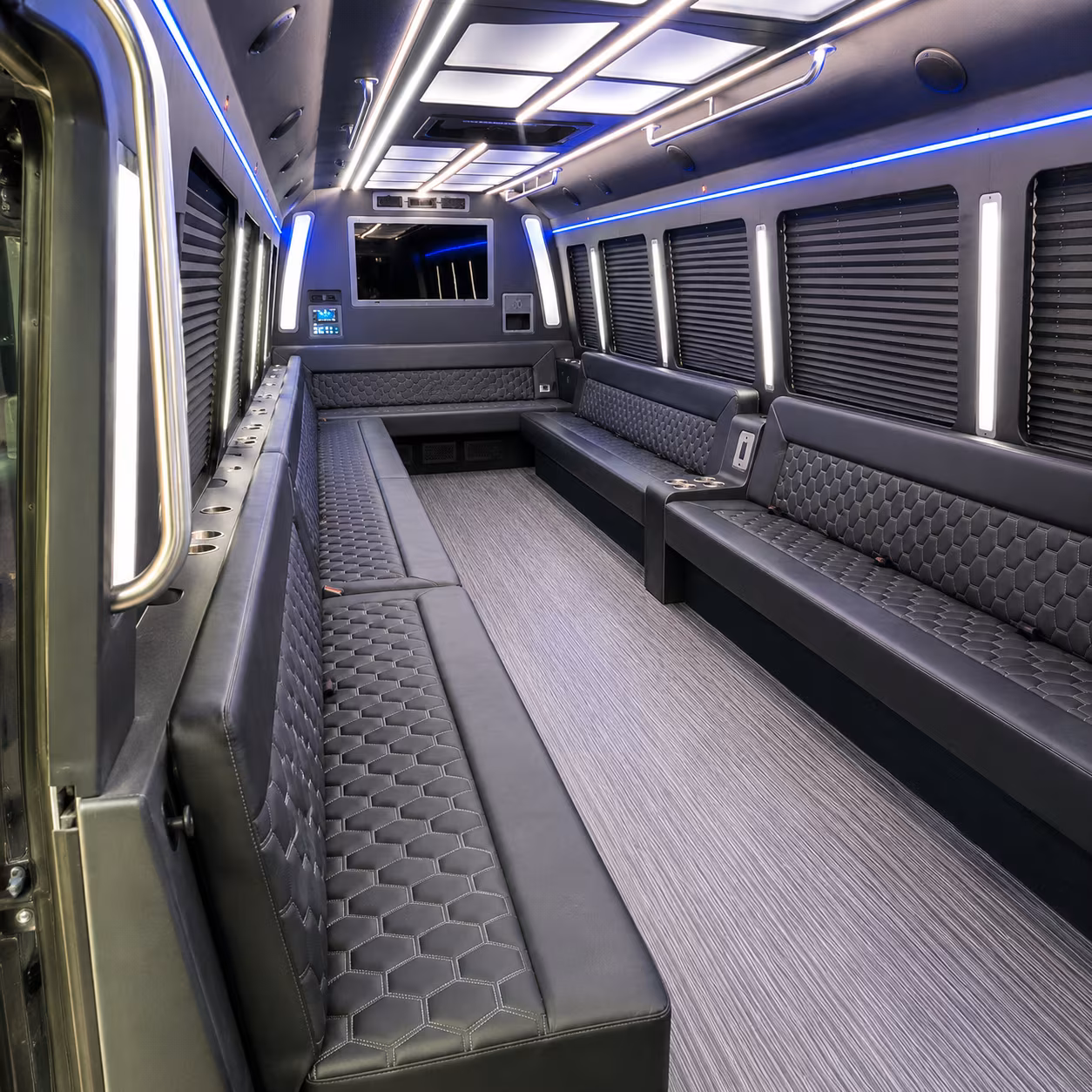 gilbert 40 passenger party bus interior