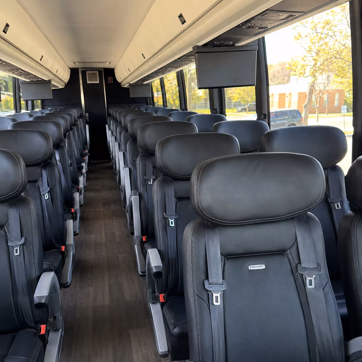 gilbert 45 passenger charter bus inside