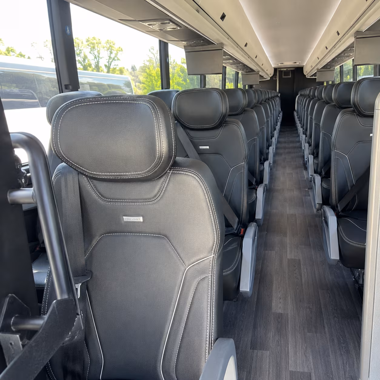 gilbert 47 passenger charter bus interior