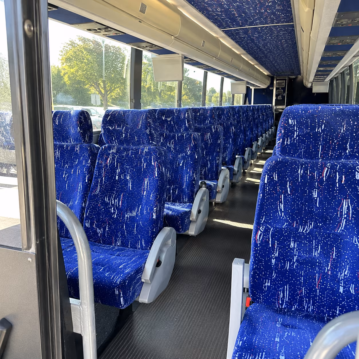 gilbert 50 passenger charter bus inside