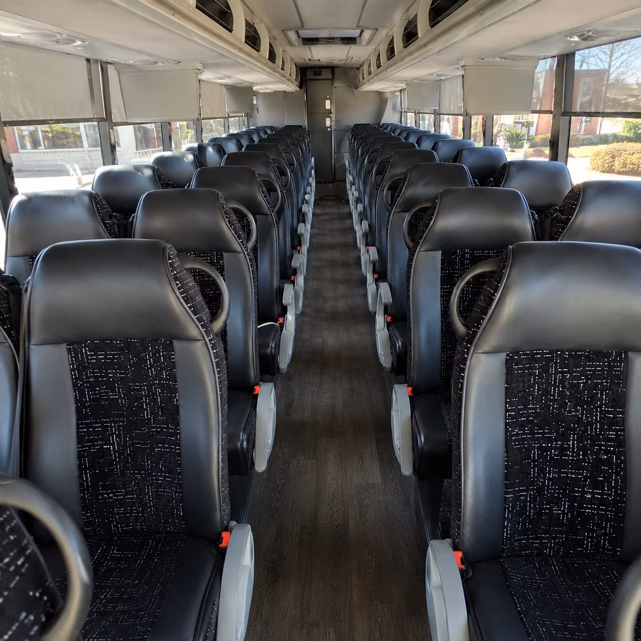 gilbert 54 passenger charter bus inside
