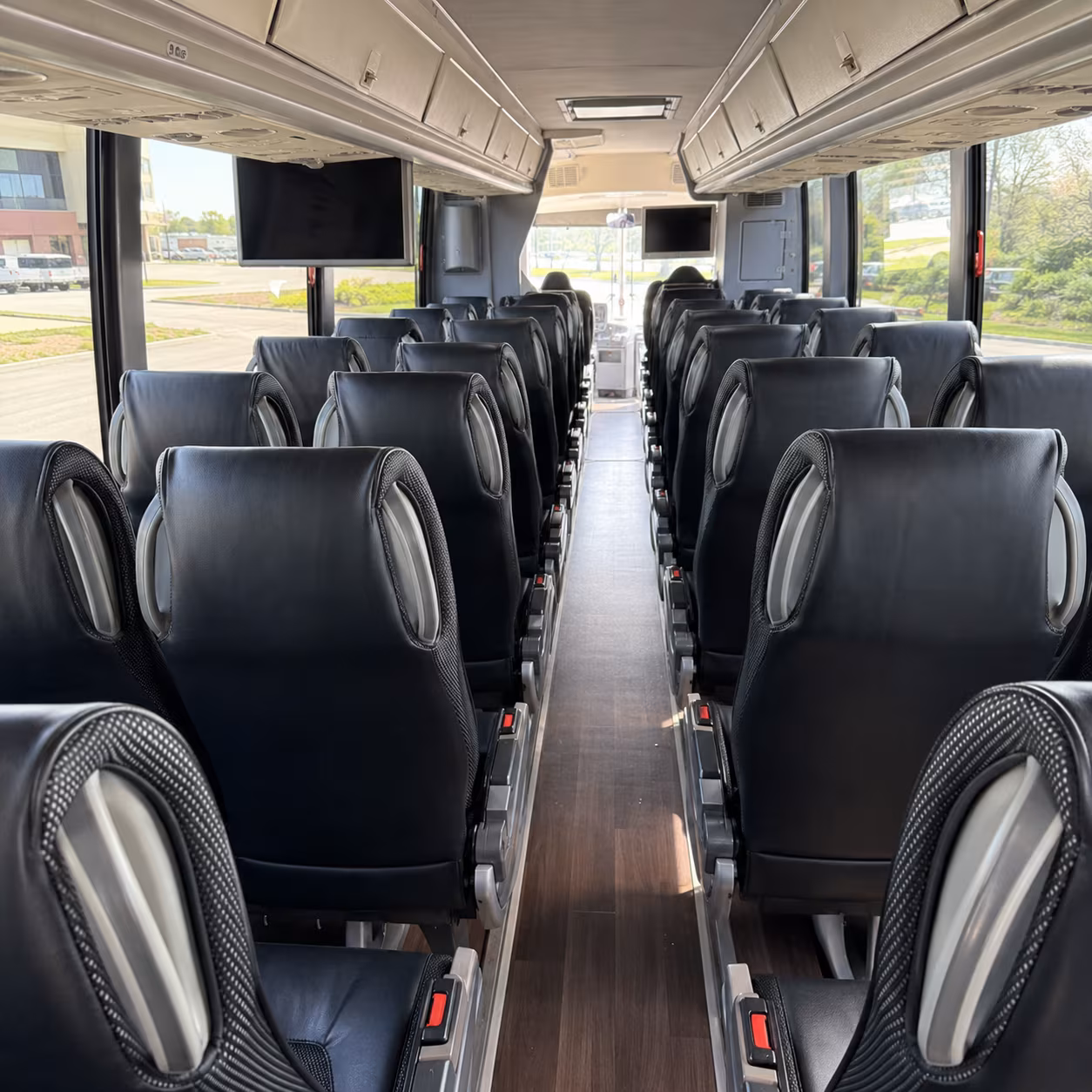 gilbert 56 passenger charter bus inside